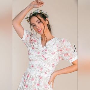 Essie Floral Eyelet Ivy City Dress 1x